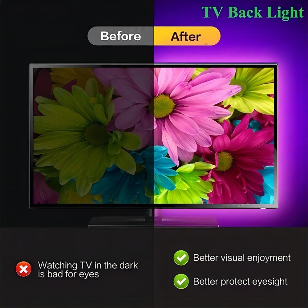 RGB LED Light Strip USB Infrared Remote Control Flexible Lamp Tape Ribbon Diode for Festival Party TV Desk Bedroom Decoration