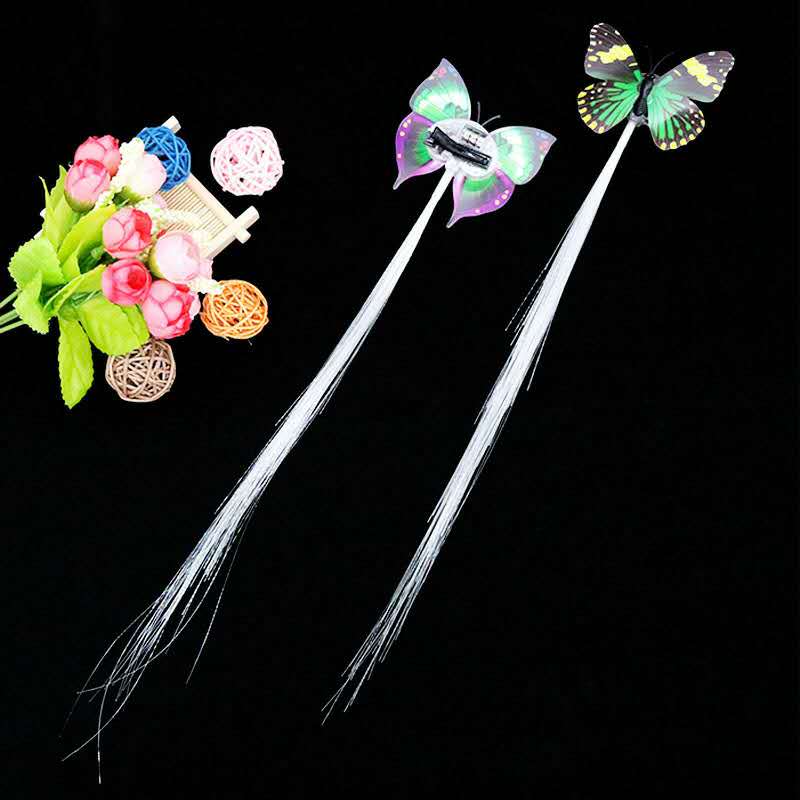 1Pc/2 sztuk/5 sztuk doprowadziło migające pasmo włosów świecące luminescencyjne szpilka ozdoba robić włosów dziewczyny doprowadziło Novetly zabawki przyjęcie noworoczne boże narodzenie