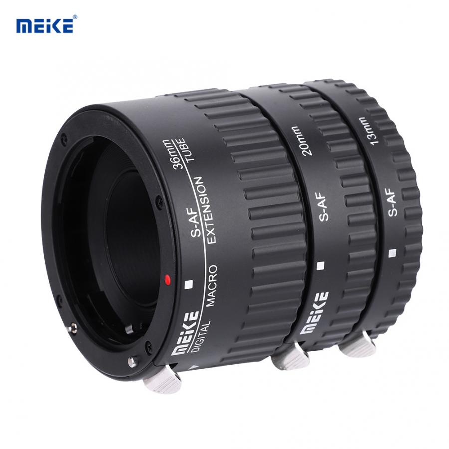 Supporto per obiettivo Meike messa a fuoco automatica tubo di prolunga Macro 12mm + 20mm + 36mm per Sony Alpha DSLR camera SLR accessori len