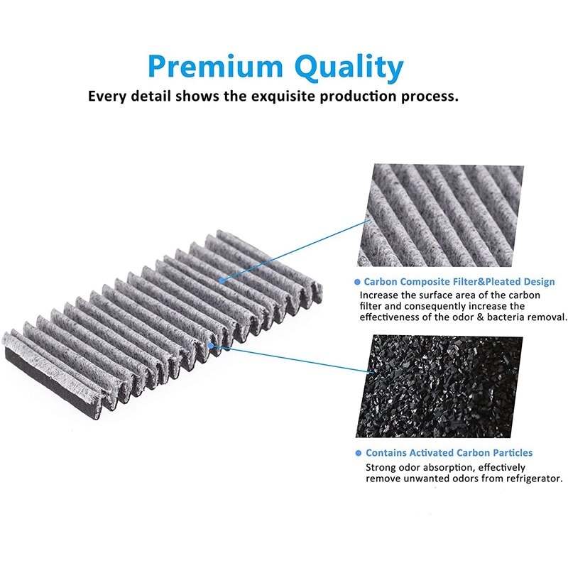 W10311524 aria1 Frigorifero Filtro dell'aria di Ricambio, Compatibile per Idromassaggio, KitchenAid Frigoriferi, 2 pacchetto