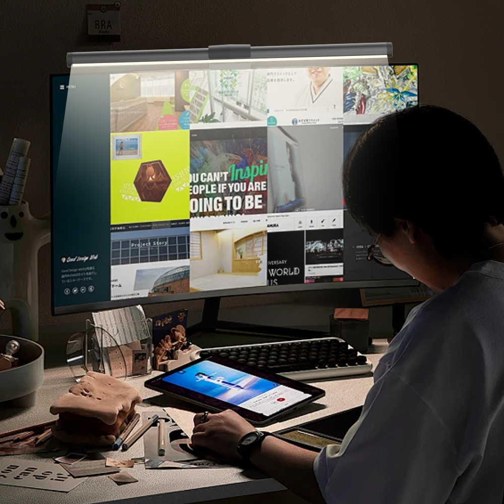Wiscolor LED-computermonitor lichtbalk met afstandsbediening oogzorg tafellamp dimbaar scherm lichtbalk geen schittering thuiskantoor gaming