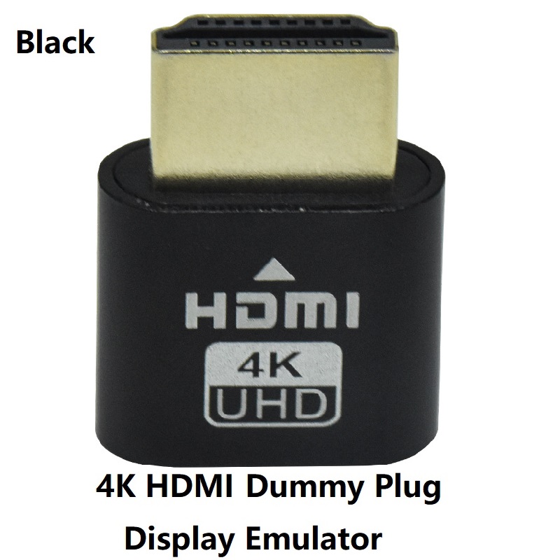 4K HDMI Dummy Plug DP VGA DVI Mini DP Display Emulator Virtual Monitor Headless Display Adapter EDID Emulator EDID Headless: WHITE