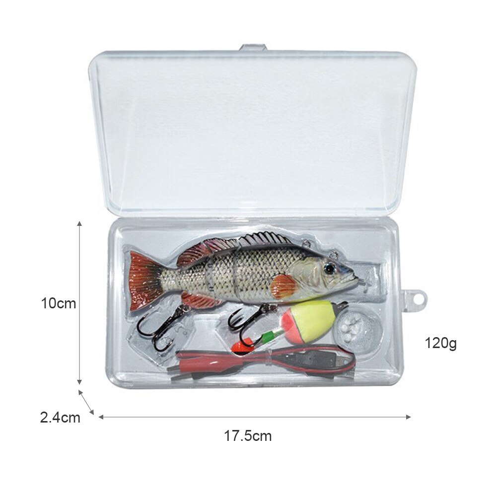 Robotic Fishing Lure Electric Wobbler Electronic Multi Jointed Bait 4 Segments Smart Auto Swimming Fishing Baits Tackle Access