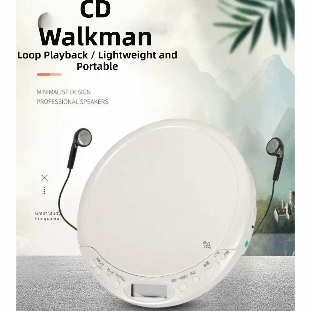 LCD Screen Display Portable CD Player Sound Looping Function Bluetooth Player USB Port Stereo Player