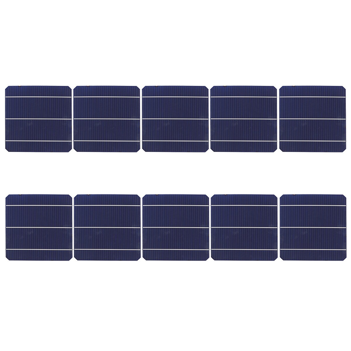 10Pcs 6W 156 * 156MM Photovoltaic Mono Solar Panel Cell Grade A High Efficiency For DIY Monocrystalline Silicon Panel