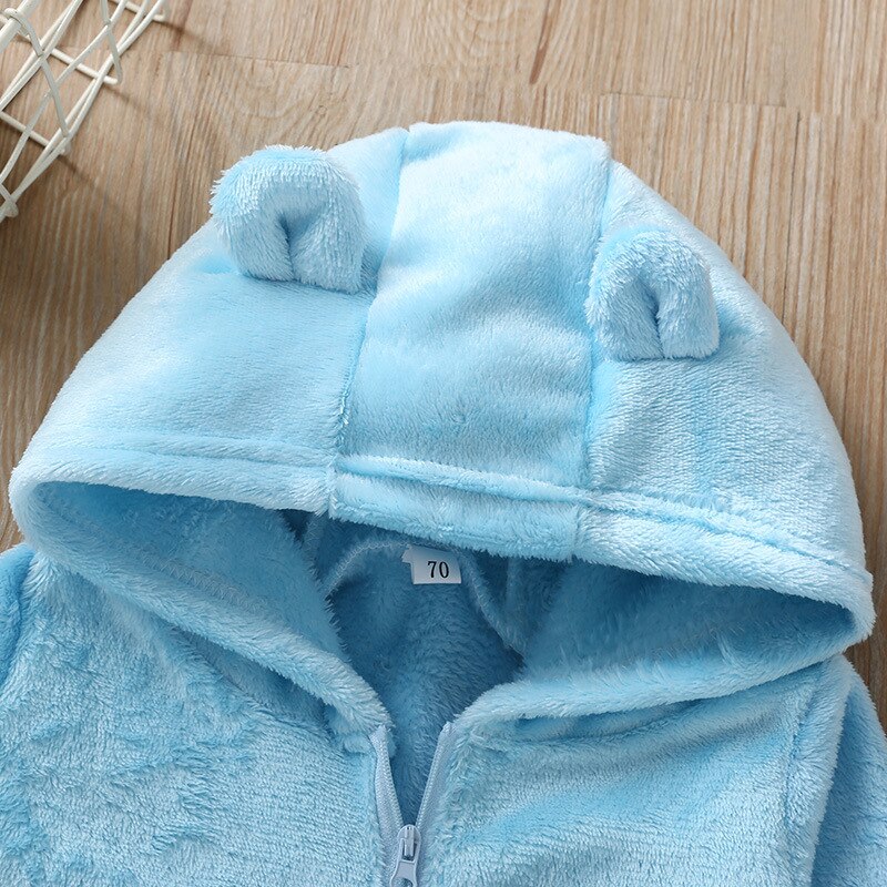 Carters Mit Kapuze Einfarbig Baby Flanell Nette Lange Hülse Gesamt Kleinkind Pijama Recien Nacido Macacão Menina Bebe rosa Baby junge