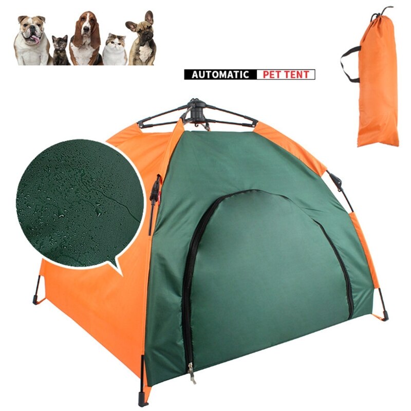 Wasserdichtes hundezelt, atmungsaktive welpenhütte, tragbares katzenbett mit kissen, faltbares katzenhaus für draußen mit tasche