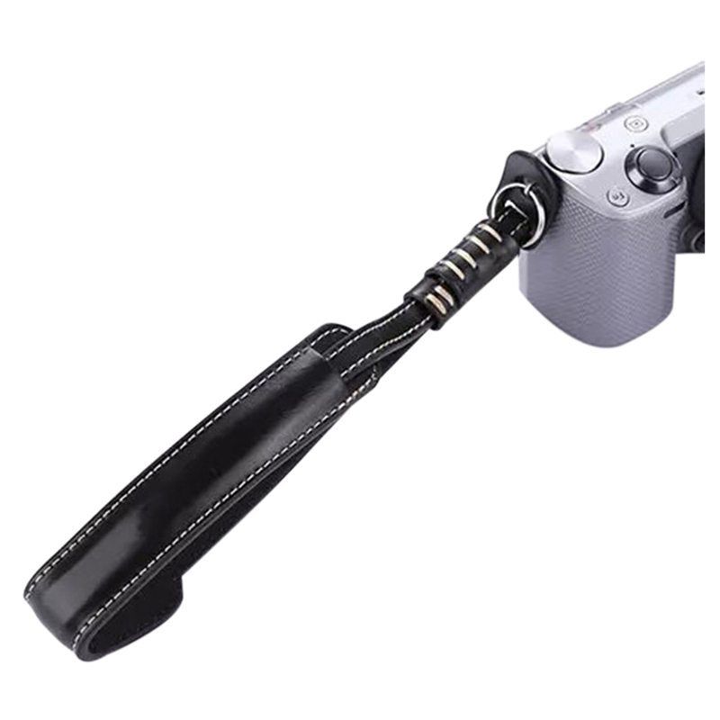 Pu læderrem kamera håndled håndrem læder lanyard til canon eos 1200d t3 rebel 1100d x50 eos kiss  x70