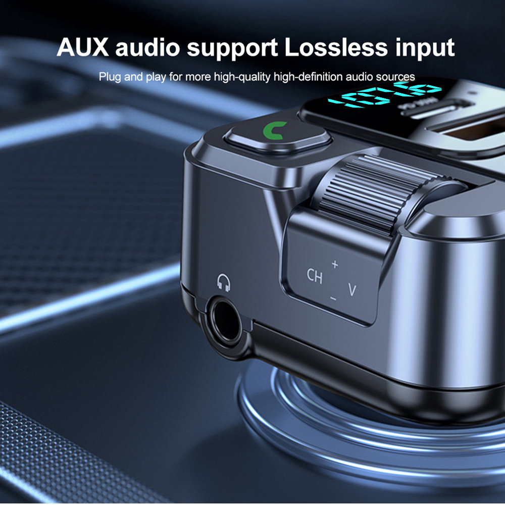 Receptor Bluetooth para coche, lectura de disco Usb U Pd20W, carga rápida, pantalla Digital, adaptador de teléfono móvil para coche, transmisor Fm para teléfonos móviles