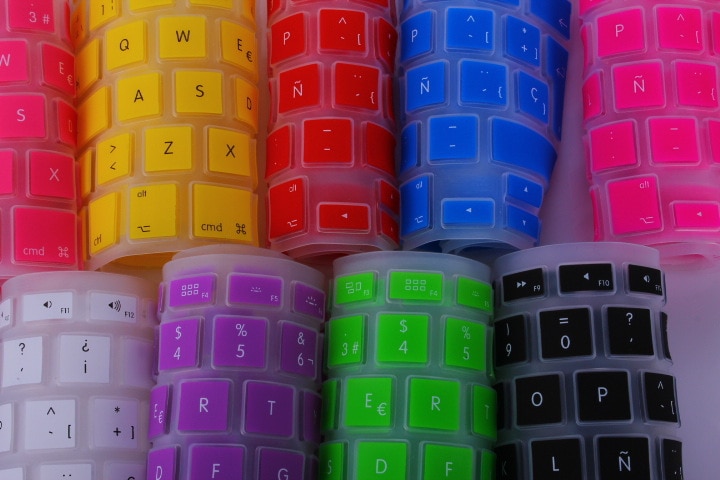 Silikone spansk bogstav tastatur cover til macbook air pro retina 13 15 17 beskytter til mac book tastatur spansk spanien eu
