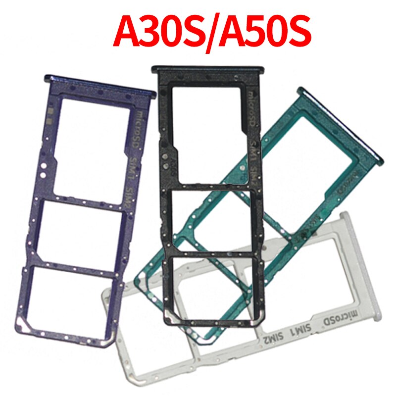 100pcs/50pcs For Samsung Galaxy A50s A507 A507F A30s A307 A307F SIM Tray Micro SD Card Tray Holder Slot Replacement