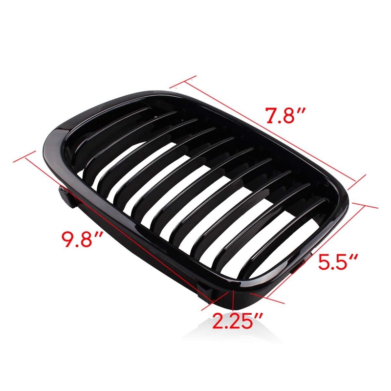 Front Fncence Grill Grill ABS Black Mesh Per BMW E46 4D