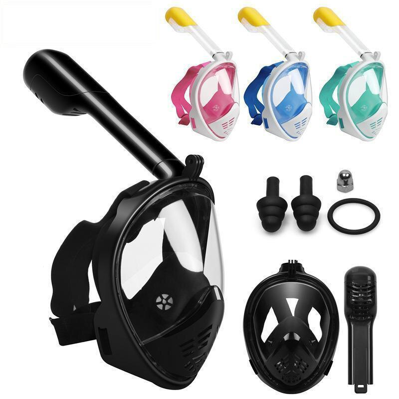 Máscara de buceo Scuba cara completa snorkel máscara subacuática Anti niebla snorkel buceo máscara para nadar pesca submarina buceo hombres