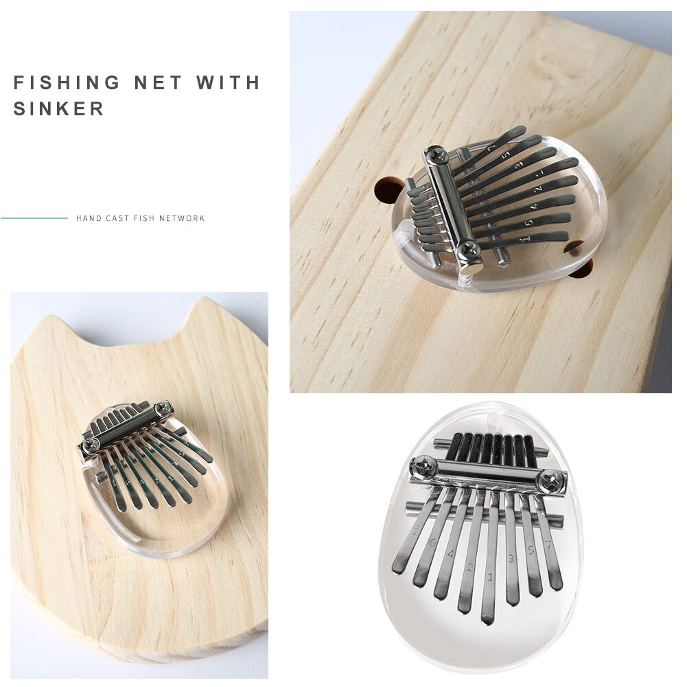 Crystal Transparent 8 Keys Kalimba Musical Instrument Acrylic Thumb Piano African Sanza Mbira Kalimbas