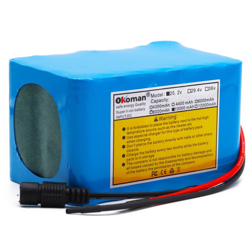 6s4p 24V 10Ah 18650 Battery Lithium Battery 25.2v 10000mAh Electric Bicycle Moped /Electric/Li ion Battery Pack with charger
