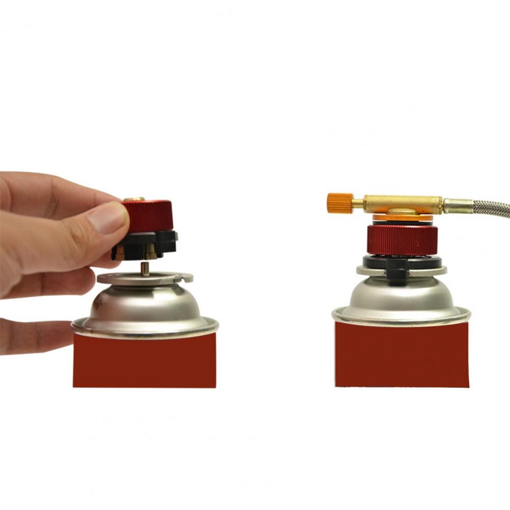 Gas Converter Round Self-closing Function Adapter Long Cylinder Air Tank Conversion Outdoor Tool