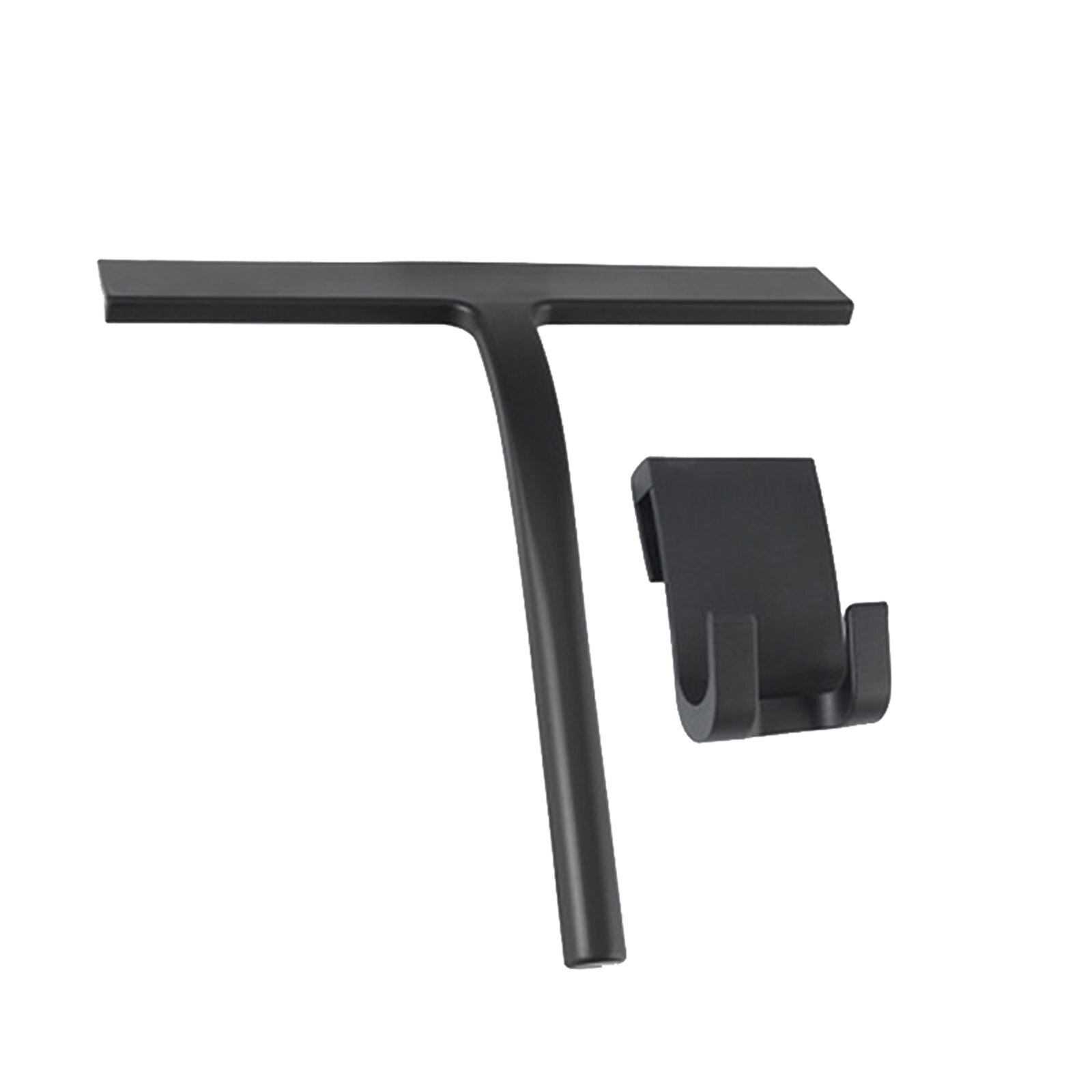 Silicone Window Tile Glass Wiper Cleaner Squeegee Shower Mirror Cleaning Holder Black Gray: S