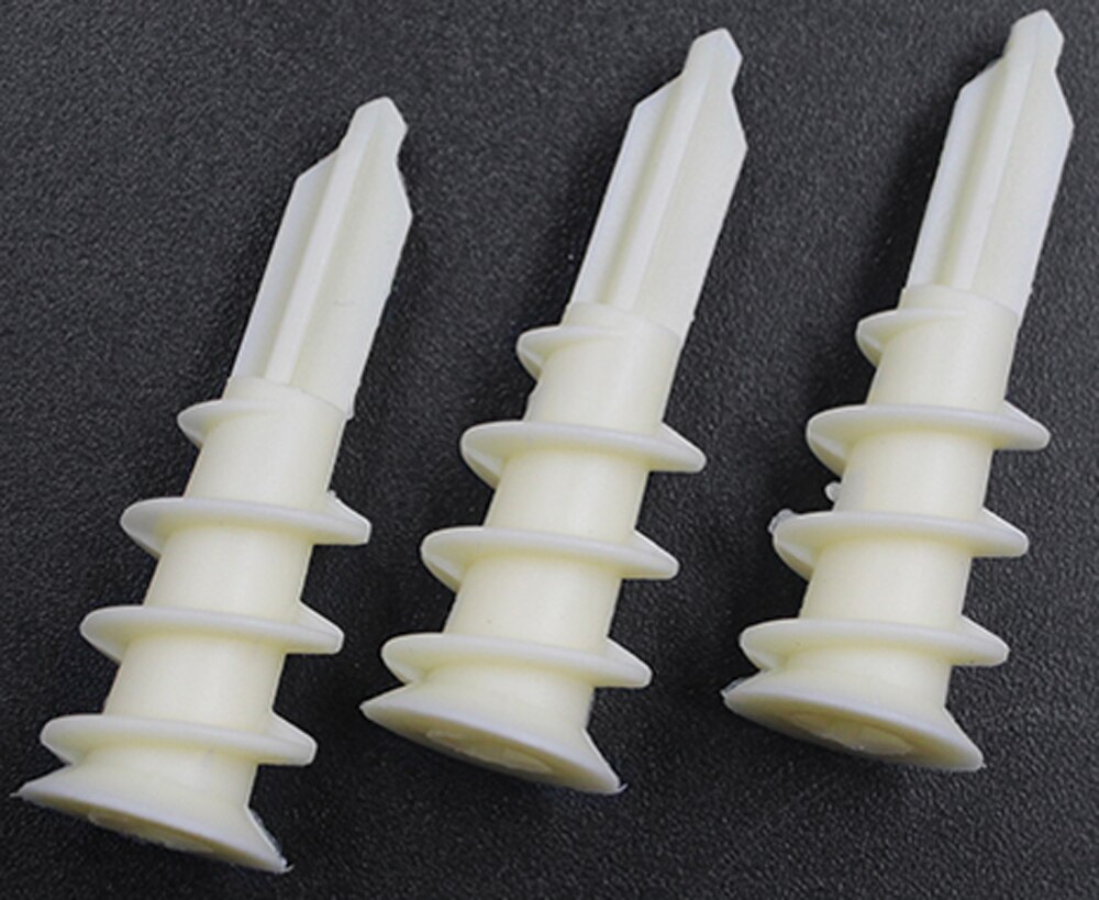 Kipsilevy ankkuri 50 kpl 8 x 40mm kipsilevy nylon uurrettu ankkuri itseporautuva seinä kipsilevy phillips nylon ankkurisarja ruuveilla