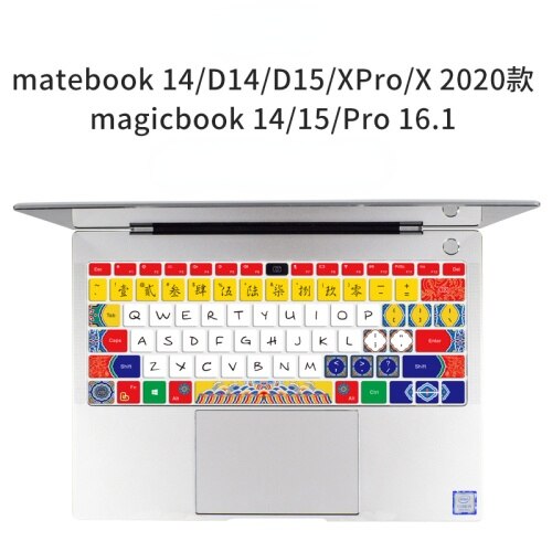 Keyboard Cover for Huawei Honor MagicBook X14 Laptop Keyboard Film X15 Full Cover Rubber Dustproof Protecter Film: type9