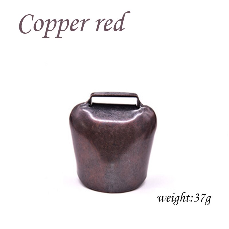 Cloches en métal pour bétail, 1 pièce, pour vache, cheval, mouton, prévention de la perte, fort, croustillant, étalé plus loin: Copper red  medium