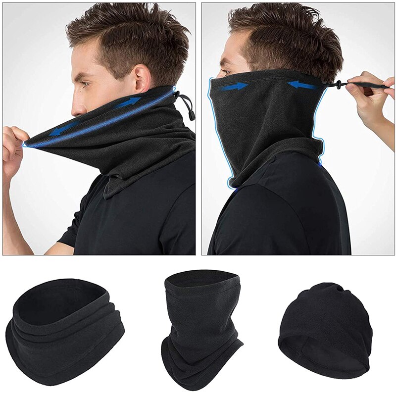 2pcs Bandana Neck Gaiters Multifunction Headwear Elastic Tube Scarf Face Shield Headband Snood UV Resistence for Outdoors Sports