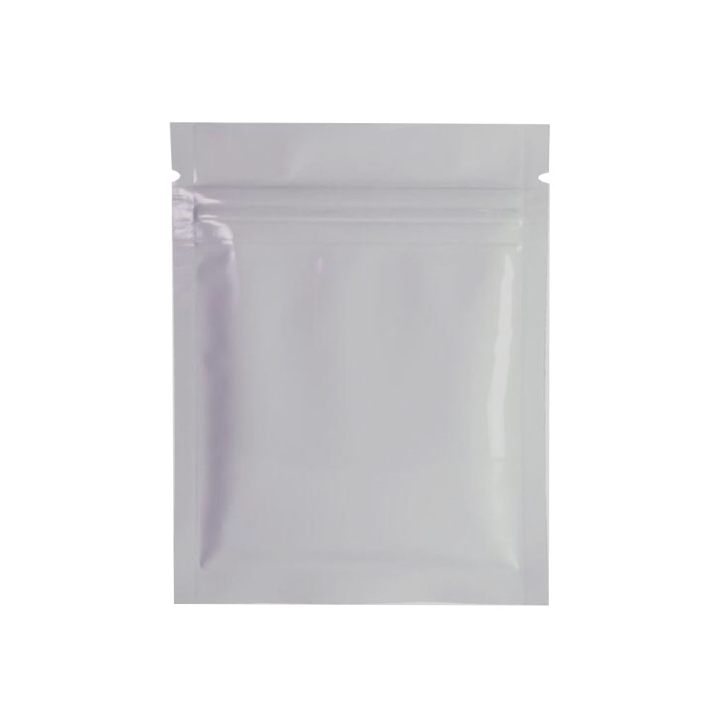 100PCS Aluminum Foil Reusable Food Storage Pouches Packaging Bags Bags for Cookies Snacks Coffee: White 9x13cm