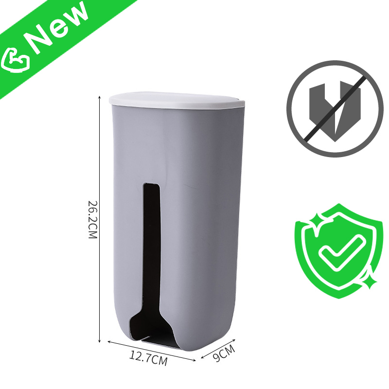 Organizzatore porta sacchetti di plastica da cucina, contenitore per sacchetti della spazzatura da appendere alla parete, contenitore per sacchetti della spazzatura da bagno, distributore per secchi, accessorio da cucina: Rosso