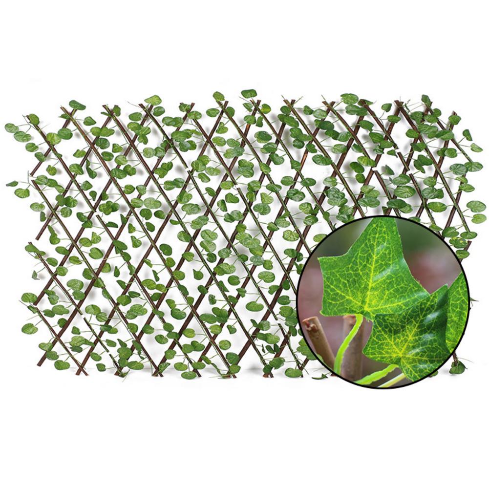 Trellis hekwerk intrekbaar hekwerk kunsttuin plantenhekwerk uv-beschermd privacyscherm voor buiten en binnen gebruik tuinhekwerk: A