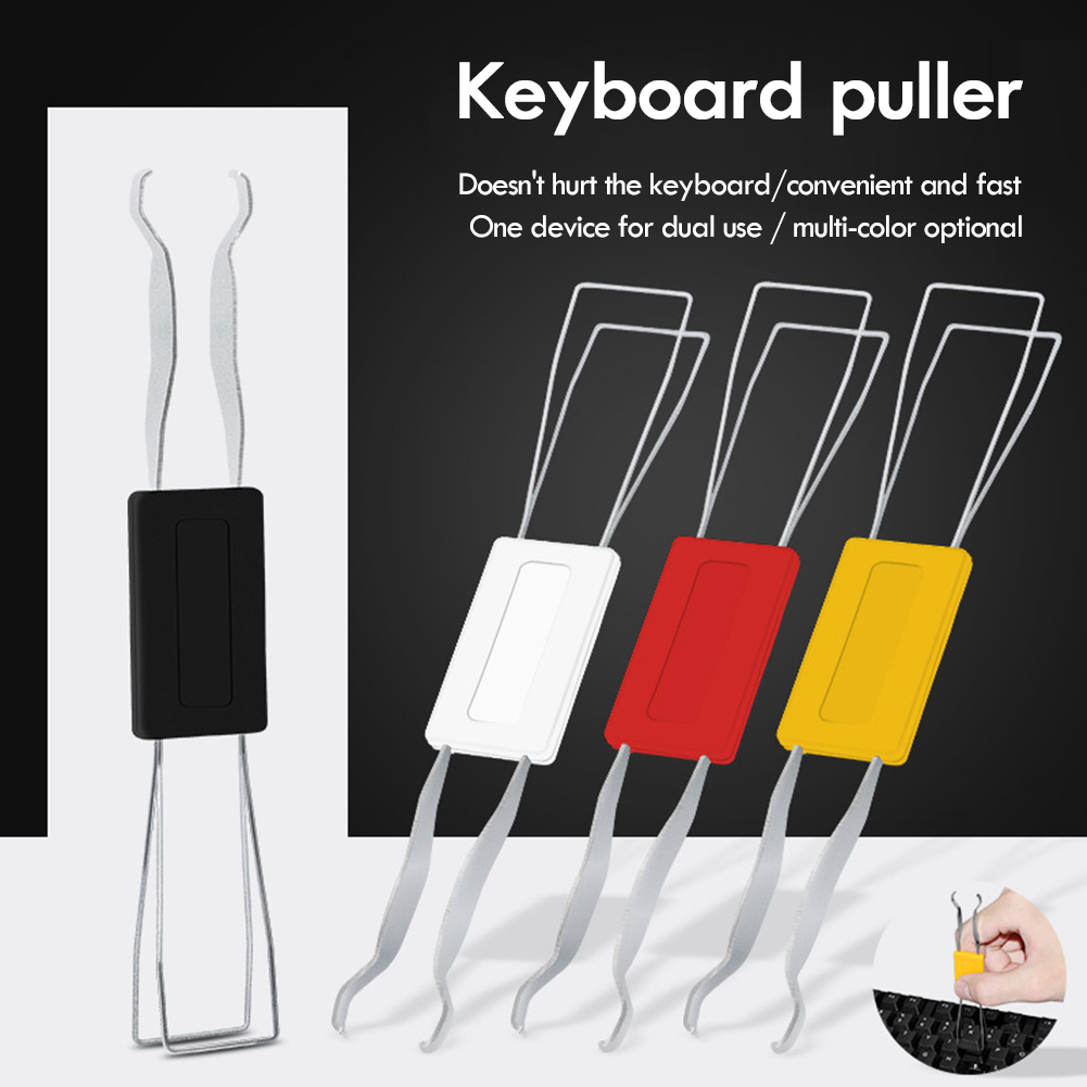 Extracteur de capuchons de touches de clavier mécanique 2 en 1, outil de nettoyage de remplacement