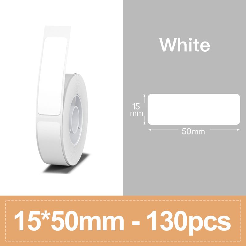 Niimbot Transparents Clear Pure White Thermal Label Sticker Paper Roll Self-Adhesive Barcode Price Name Printing for D11 D110: Black on Blue