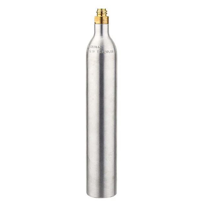 0.6L Soda Cylinder Co2 Bottle Tank,150BAR/2200PSI High Pressure Soda Water Bottle Aluminium Co2 Cylinder with Valve TR21*4: Aluminium Co2 Tank