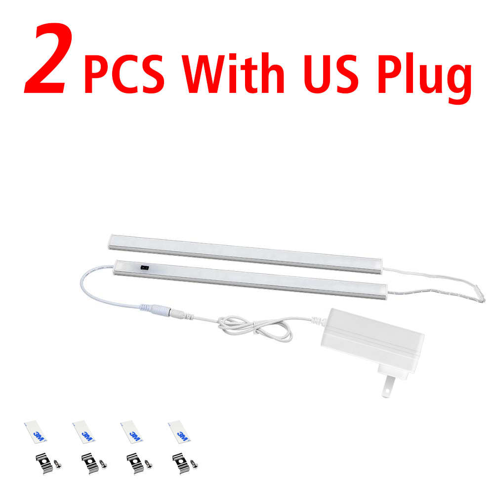 30CM /40CM /50CM LED Light Bar Tube Desk Lamp LED Under Bookshelf Light Reading Study Table Lamps DC12V Night Light: L / Yellow / Brown