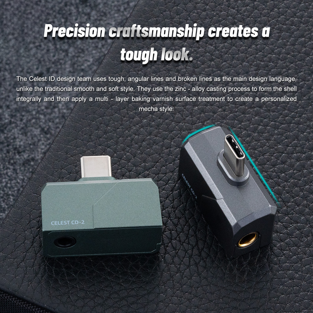 Celest CD-2 Draagbare DAC Type-C naar 3,5 mm 4,4 mm Audio HiFi Koptelefoon Decoder Hoofdtelefoonversterker voor Android iOS Mac Win10