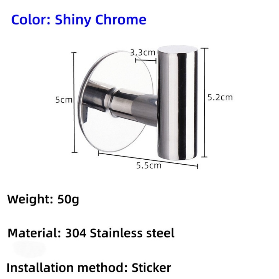 Gancho para toallas de baño, percheros para ropa de pared, perchas montadas en la pared de acero inoxidable, tornillos para colgar toallas/ganchos adhesivos para pared: Borgoña