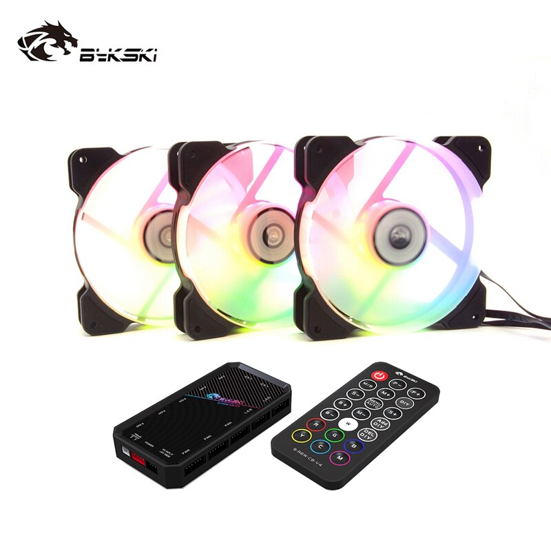 Bykski Pc Case Fan Passen Snelheid/A-RGB Koelventilator 120Mm Stille Remote Computer Cooler Cooling Licht Led 5V Rgb Case Fan Cpu Pc
