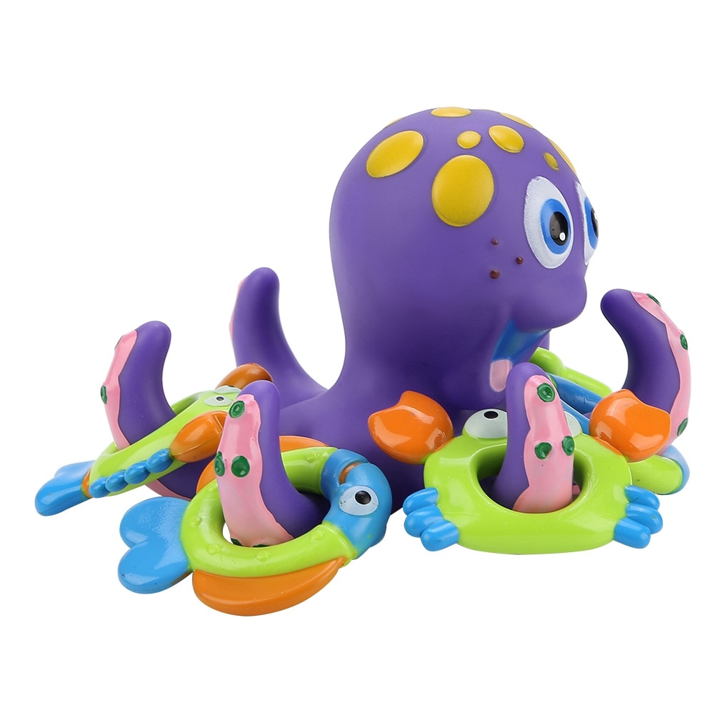Baby badspeelgoed garnalen vis krab cirkel octopus cirkel speelgoed kinderen badkamer douches water speelgoed bad verjaardag strand speelgoed
