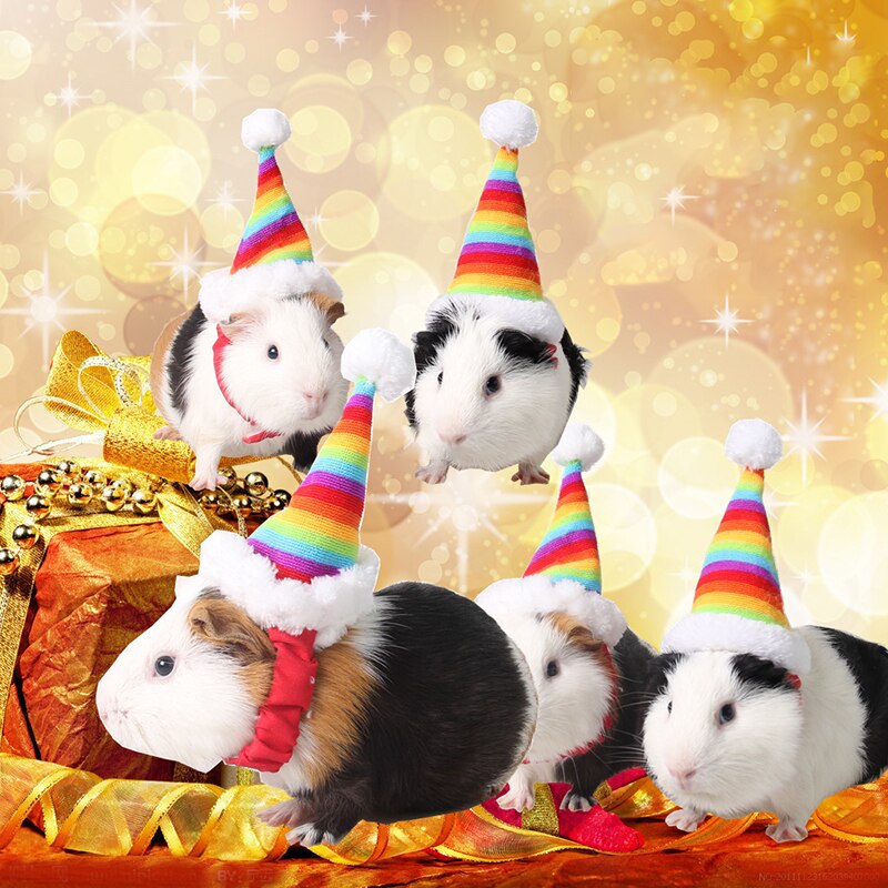 Pet Kerstmuts Kat Hond Winter Warm Pluche Cap Xmas Party Decor Hoed Grappige Leuke Huisdier Cosplay Diy Honden katten Kostuum Decor