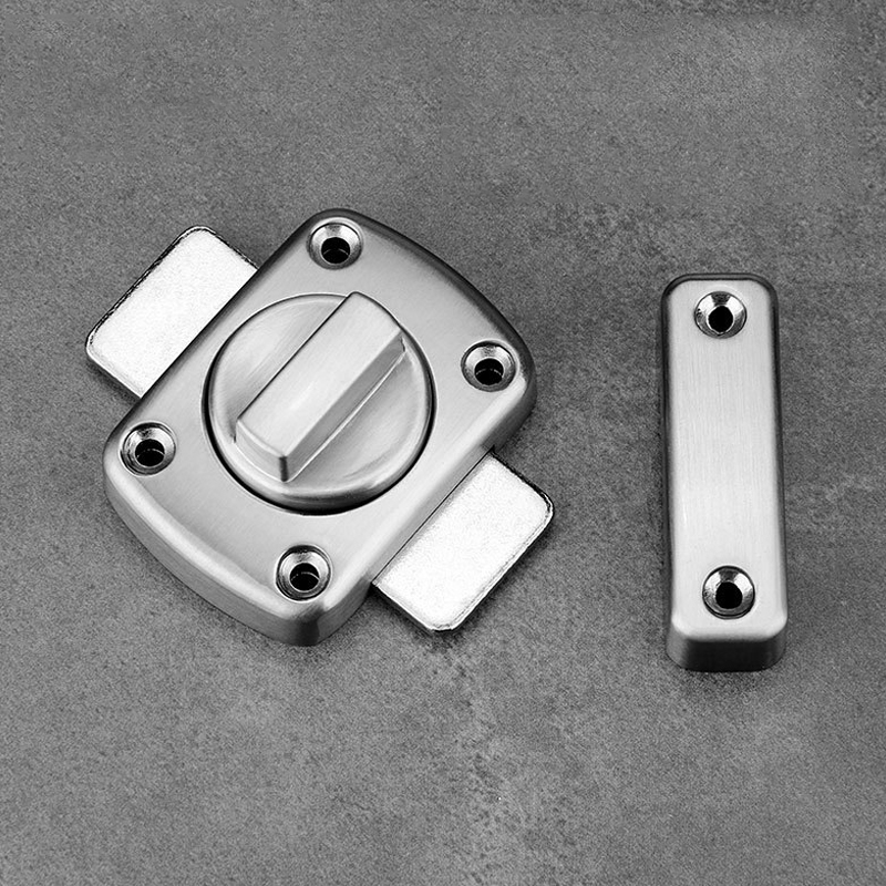 Deurslot Metalen Haak Klink Slot Wc Deuren Haakse Schuifpoort Slot Zinklegering Lente Knop Lock Auto Gesp hardware