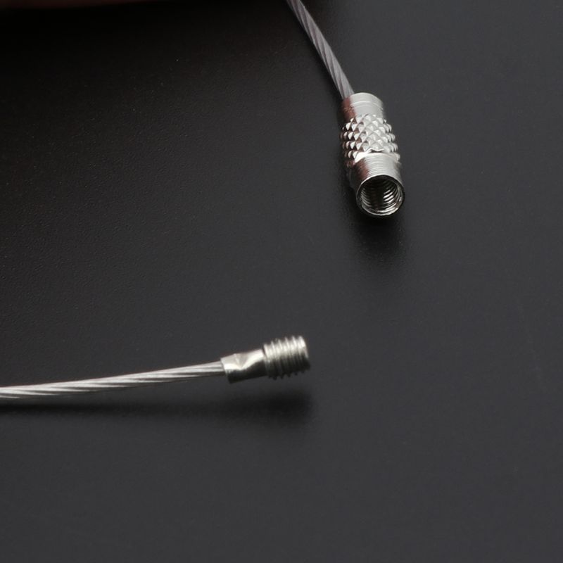 10 stuks roestvrijstalen draadketting met messing schroefsluiting voor het maken van sieraden
