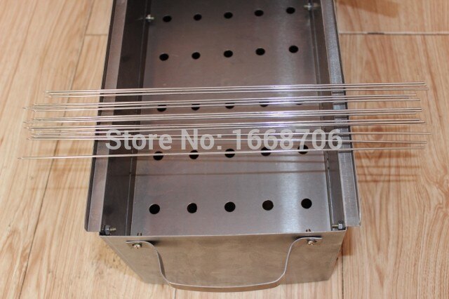 50 unids/lote de pinchos de acero inoxidable de 28,5 cm x 2mm, palillo de acero inoxidable para barbacoa, utensilios para barbacoa, cocina, comedor y bar, hogar y jardín