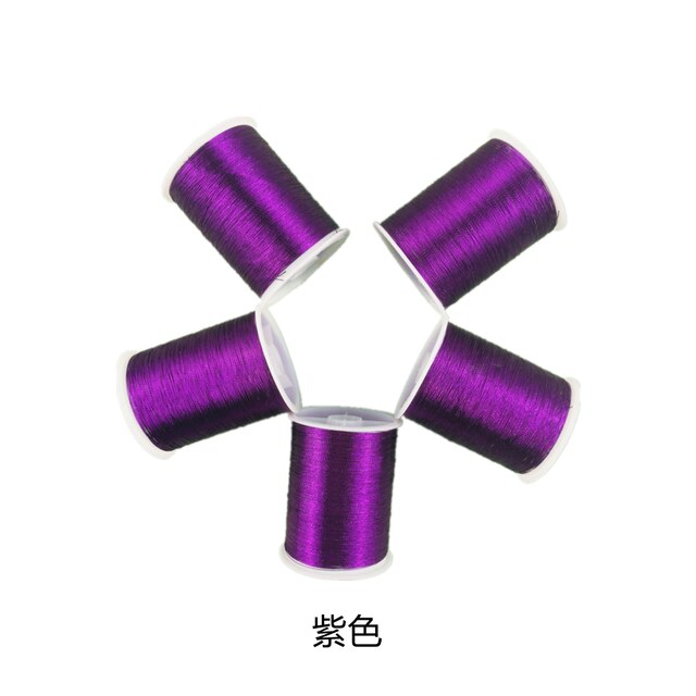 Metall draht nicht verblassen fest kreuz stich bunte seidenfaden perlen hand seil schmuck zubehör nähgarn: purple 1pcs