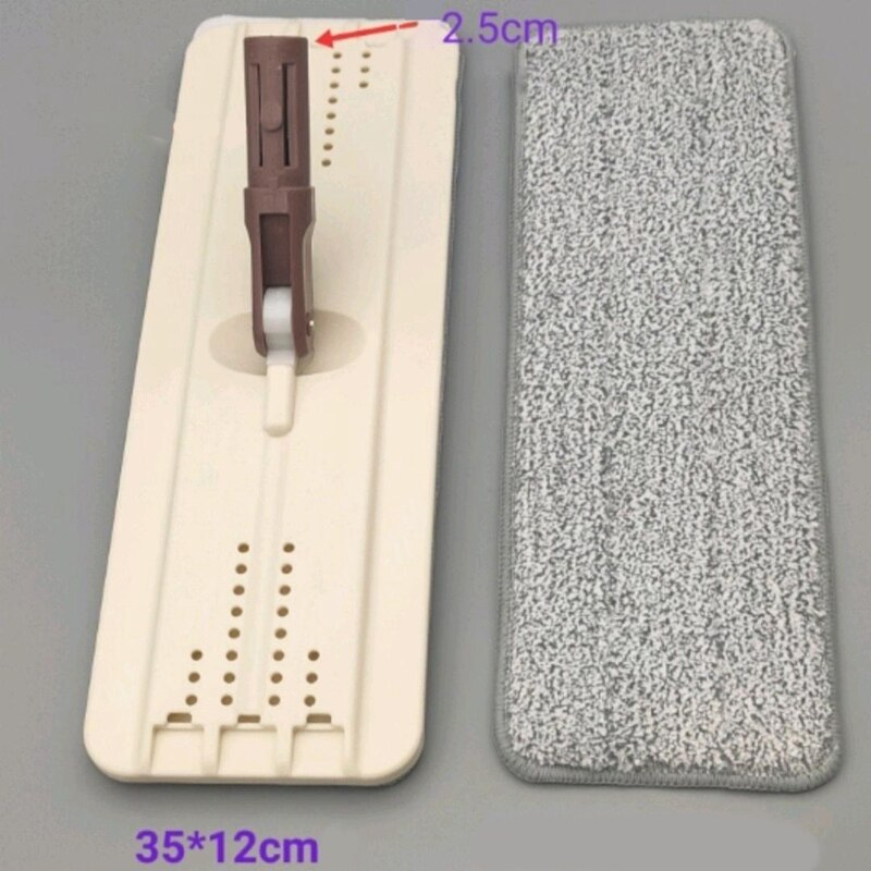 Floor Mop with 2Pcs Cloth Quick-Drying Mop One Mop Immediately Clean Without Leaving Stains 360 Degree Angle Adjustment