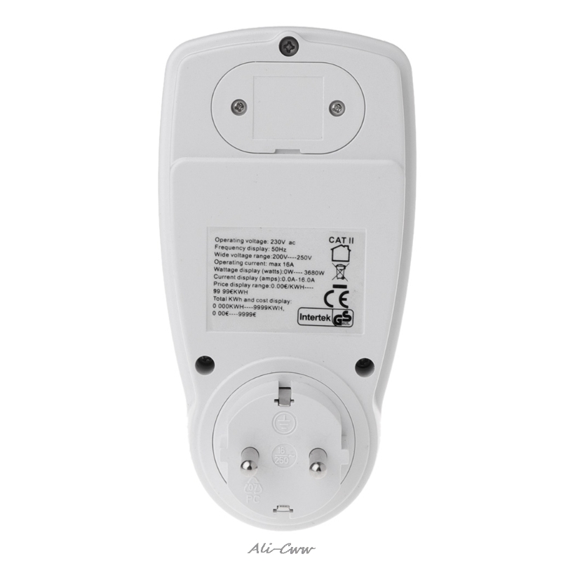 Large LCD EU Digital Meter Voltage Wattmeter Power Electricity Consumption Analyzer Digital Meter Measure voltage