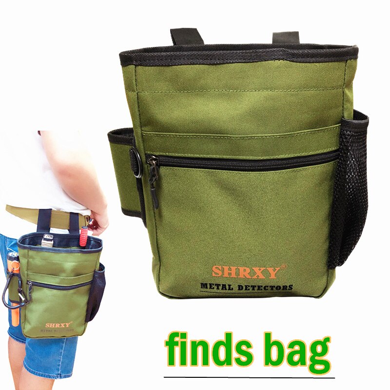 Metaaldetector Bag Graver Supply Schat Taille Pack Geluk Vindt Tas Tuin Opsporen Gereedschap Schop Tas: ArmyGreen