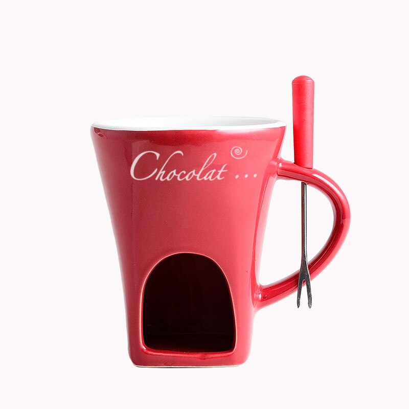 Fondue Mug Set Personal Mini Fondue Pots Chocolate Cheese Ice Cream Fondue Maker Kit Individual Butter Melter Cup Small Warmer