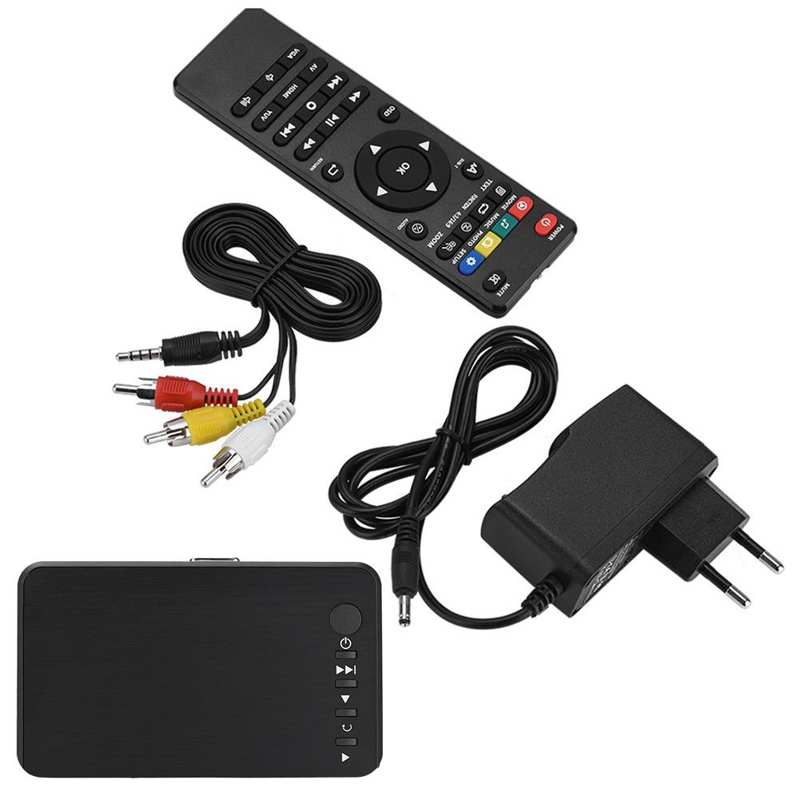 Hdmi-Compatibel 1080P Hd Audio En Video Multimedia Speler Met Ir Afstandsbediening 110V-240V: EU