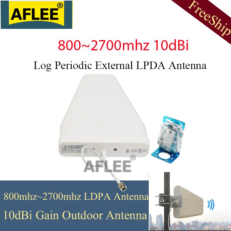 12dBi 4G Antenne 800 ~ 2700 Mhz N-Vrouwelijke Log-Periodieke Outdoor Antenne Lpda Antenne Voor Repeater gsm 2G 3G 4G Mobiele Signaal Booster