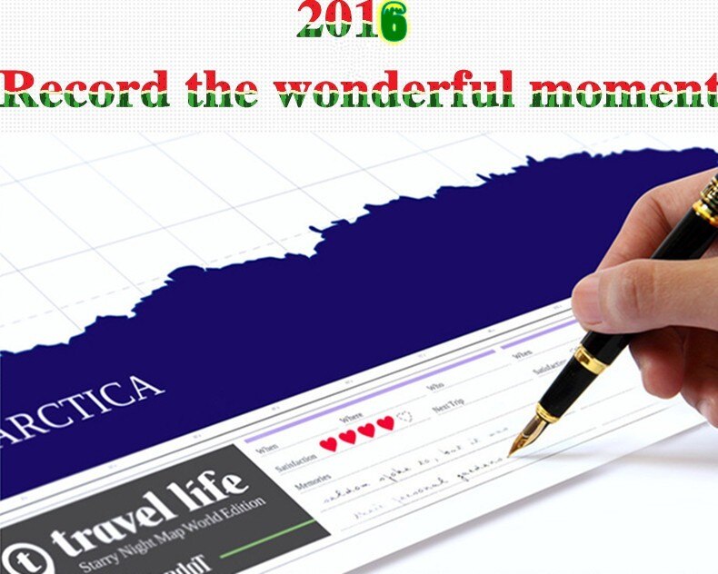 Lichtgevende Deluxe Scratch Kaart 1 Stuk wereldkaart kras travel scratch off maps Met Sterrenlicht