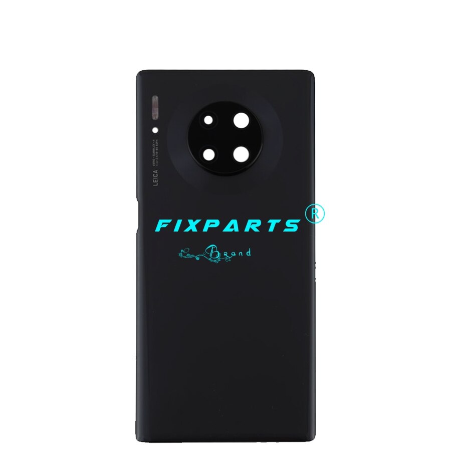 For Huawei Mate 30 Pro Battery Back Glass Cover Rear Door Housing Window With Camera Lens For Huawei Mate30 Pro Battery Cover: Black With Lens