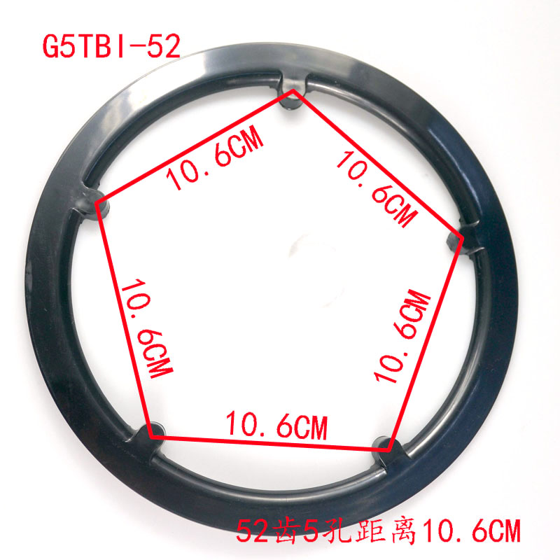 MTB Road Fiets Tandwiel Bescherming 40 42 44 46 48 50 52 T Crankstel Crank Guard Protector Fietsketting Wiel ring Plastic Cover: violet